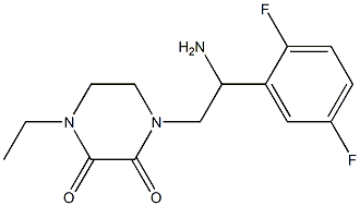 1-[2-amino-2-(2,5-difluorophenyl)ethyl]-4-ethylpiperazine-2,3-dione 结构式