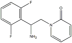 1-[2-amino-2-(2,6-difluorophenyl)ethyl]pyridin-2(1H)-one 结构式