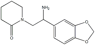 1-[2-amino-2-(2H-1,3-benzodioxol-5-yl)ethyl]piperidin-2-one 结构式