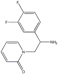 1-[2-amino-2-(3,4-difluorophenyl)ethyl]pyridin-2(1H)-one 结构式