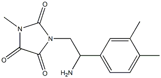 1-[2-amino-2-(3,4-dimethylphenyl)ethyl]-3-methylimidazolidine-2,4,5-trione 结构式