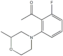 1-[2-fluoro-6-(2-methylmorpholin-4-yl)phenyl]ethan-1-one 结构式