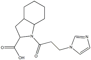 1-[3-(1H-imidazol-1-yl)propanoyl]octahydro-1H-indole-2-carboxylic acid 结构式