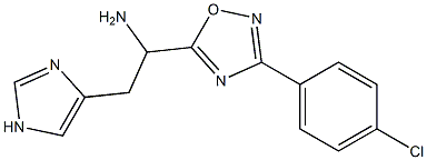 1-[3-(4-chlorophenyl)-1,2,4-oxadiazol-5-yl]-2-(1H-imidazol-4-yl)ethan-1-amine 结构式