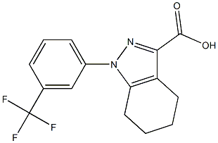 1-[3-(trifluoromethyl)phenyl]-4,5,6,7-tetrahydro-1H-indazole-3-carboxylic acid 结构式