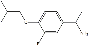 1-[3-fluoro-4-(2-methylpropoxy)phenyl]ethan-1-amine 结构式