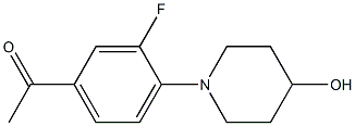 1-[3-fluoro-4-(4-hydroxypiperidin-1-yl)phenyl]ethan-1-one 结构式