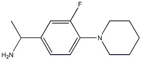 1-[3-fluoro-4-(piperidin-1-yl)phenyl]ethan-1-amine 结构式