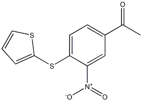 1-[3-nitro-4-(thiophen-2-ylsulfanyl)phenyl]ethan-1-one 结构式