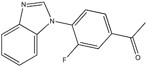 1-[4-(1H-1,3-benzodiazol-1-yl)-3-fluorophenyl]ethan-1-one 结构式