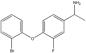 1-[4-(2-bromophenoxy)-3-fluorophenyl]ethan-1-amine 结构式