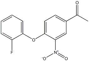1-[4-(2-fluorophenoxy)-3-nitrophenyl]ethan-1-one 结构式