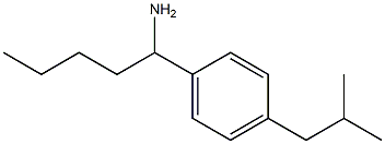 1-[4-(2-methylpropyl)phenyl]pentan-1-amine 结构式