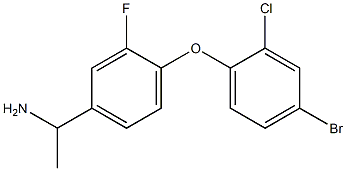 1-[4-(4-bromo-2-chlorophenoxy)-3-fluorophenyl]ethan-1-amine 结构式