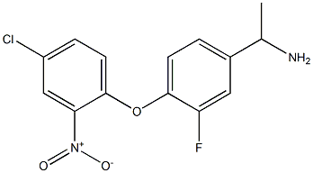 1-[4-(4-chloro-2-nitrophenoxy)-3-fluorophenyl]ethan-1-amine 结构式