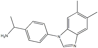 1-[4-(5,6-dimethyl-1H-1,3-benzodiazol-1-yl)phenyl]ethan-1-amine 结构式