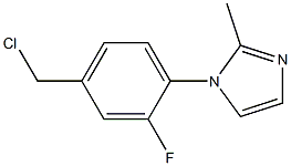 1-[4-(chloromethyl)-2-fluorophenyl]-2-methyl-1H-imidazole 结构式