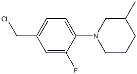 1-[4-(chloromethyl)-2-fluorophenyl]-3-methylpiperidine 结构式