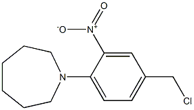 1-[4-(chloromethyl)-2-nitrophenyl]azepane 结构式