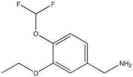 1-[4-(difluoromethoxy)-3-ethoxyphenyl]methanamine 结构式