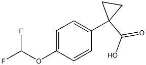 1-[4-(difluoromethoxy)phenyl]cyclopropane-1-carboxylic acid 结构式