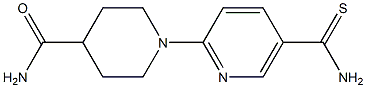 1-[5-(aminocarbonothioyl)pyridin-2-yl]piperidine-4-carboxamide 结构式