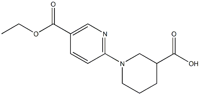 1-[5-(ethoxycarbonyl)pyridin-2-yl]piperidine-3-carboxylic acid 结构式