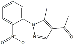 1-[5-methyl-1-(2-nitrophenyl)-1H-pyrazol-4-yl]ethan-1-one 结构式