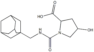 1-{[(1-adamantylmethyl)amino]carbonyl}-4-hydroxypyrrolidine-2-carboxylic acid 结构式