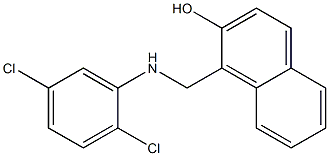 1-{[(2,5-dichlorophenyl)amino]methyl}naphthalen-2-ol 结构式