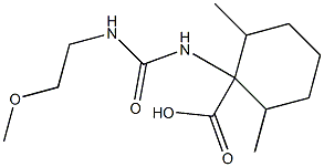 1-{[(2-methoxyethyl)carbamoyl]amino}-2,6-dimethylcyclohexane-1-carboxylic acid 结构式