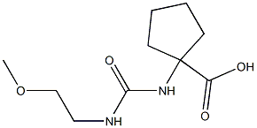 1-{[(2-methoxyethyl)carbamoyl]amino}cyclopentane-1-carboxylic acid 结构式