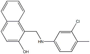 1-{[(3-chloro-4-methylphenyl)amino]methyl}naphthalen-2-ol 结构式