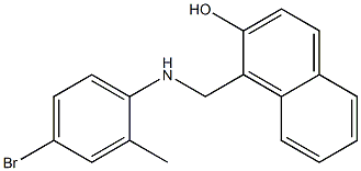 1-{[(4-bromo-2-methylphenyl)amino]methyl}naphthalen-2-ol 结构式