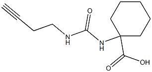 1-{[(but-3-ynylamino)carbonyl]amino}cyclohexanecarboxylic acid 结构式