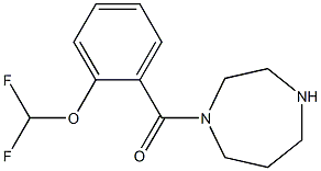 1-{[2-(difluoromethoxy)phenyl]carbonyl}-1,4-diazepane 结构式