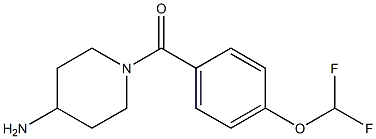 1-{[4-(difluoromethoxy)phenyl]carbonyl}piperidin-4-amine 结构式