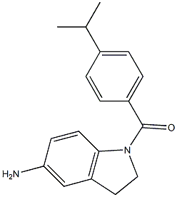 1-{[4-(propan-2-yl)phenyl]carbonyl}-2,3-dihydro-1H-indol-5-amine 结构式