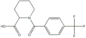 1-{[4-(trifluoromethyl)phenyl]carbonyl}piperidine-2-carboxylic acid 结构式