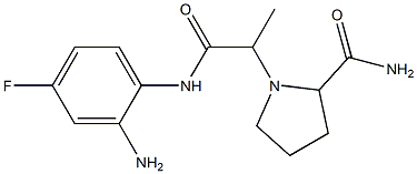 1-{1-[(2-amino-4-fluorophenyl)carbamoyl]ethyl}pyrrolidine-2-carboxamide 结构式