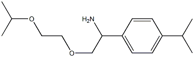 1-{1-amino-2-[2-(propan-2-yloxy)ethoxy]ethyl}-4-(propan-2-yl)benzene 结构式