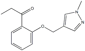 1-{2-[(1-methyl-1H-pyrazol-4-yl)methoxy]phenyl}propan-1-one 结构式