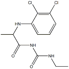 1-{2-[(2,3-dichlorophenyl)amino]propanoyl}-3-ethylurea 结构式