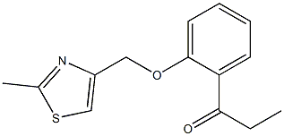 1-{2-[(2-methyl-1,3-thiazol-4-yl)methoxy]phenyl}propan-1-one 结构式