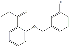 1-{2-[(3-chlorophenyl)methoxy]phenyl}propan-1-one 结构式