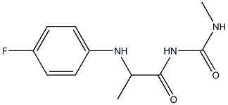 1-{2-[(4-fluorophenyl)amino]propanoyl}-3-methylurea 结构式