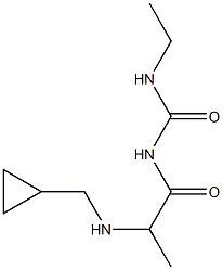 1-{2-[(cyclopropylmethyl)amino]propanoyl}-3-ethylurea 结构式