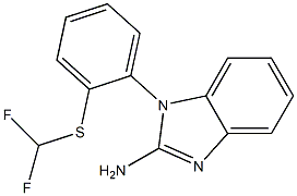 1-{2-[(difluoromethyl)sulfanyl]phenyl}-1H-1,3-benzodiazol-2-amine 结构式