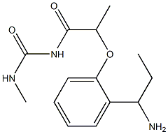 1-{2-[2-(1-aminopropyl)phenoxy]propanoyl}-3-methylurea 结构式