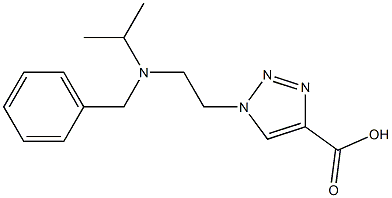 1-{2-[benzyl(propan-2-yl)amino]ethyl}-1H-1,2,3-triazole-4-carboxylic acid 结构式